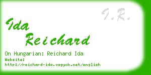 ida reichard business card